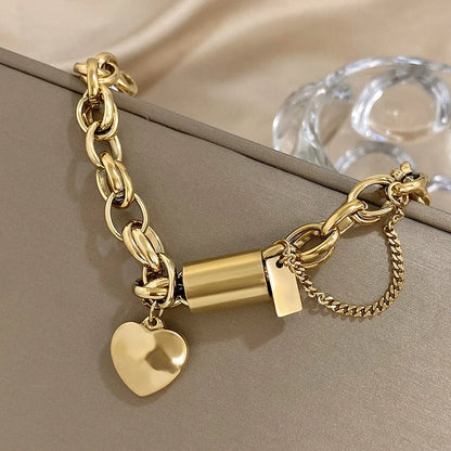 Pulsera Heartened Chunky - ORO